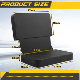 ROYALAY backrest detail showing foam thickness and added driver lift