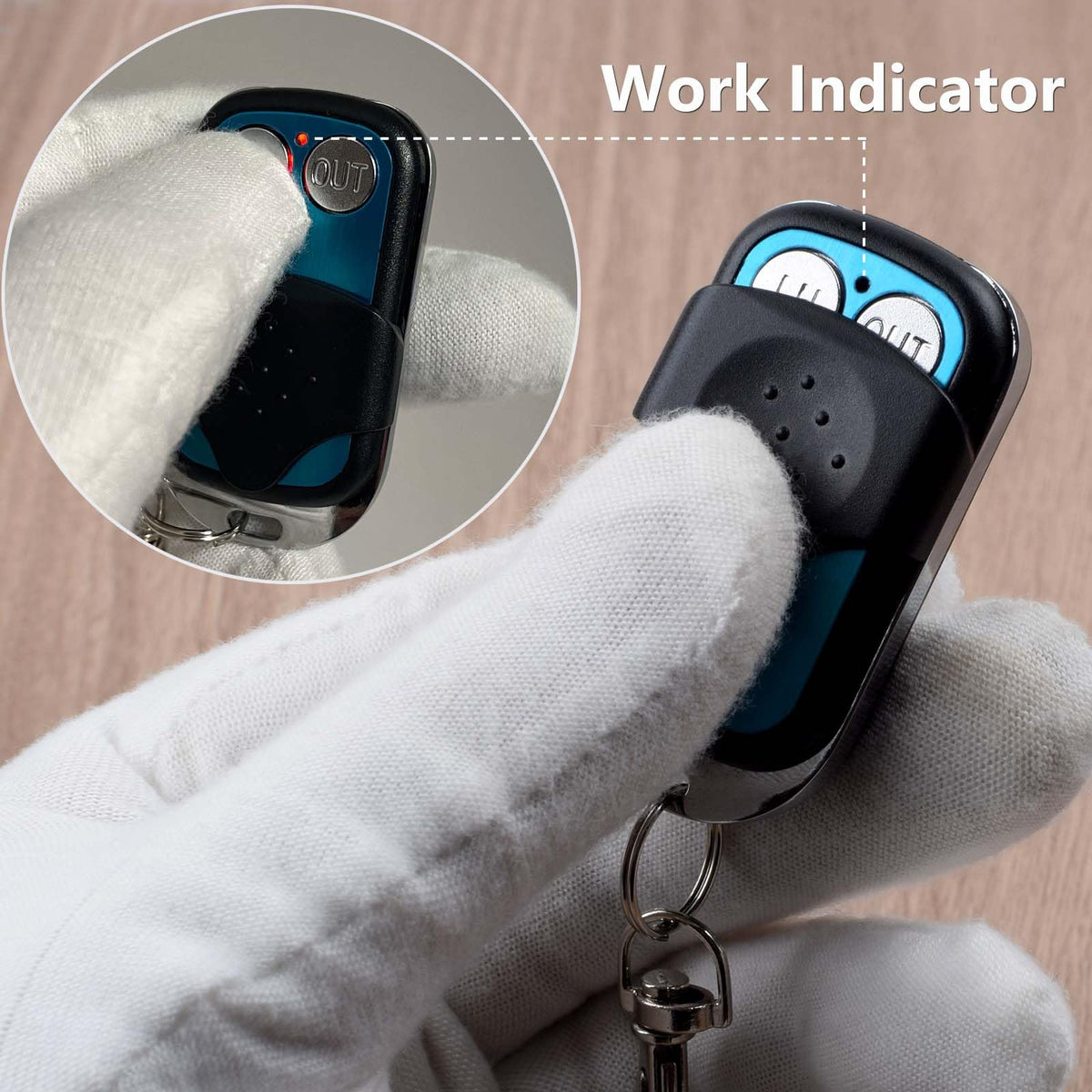 Royitay remote LED indicator lit, providing clear operation feedback benefit