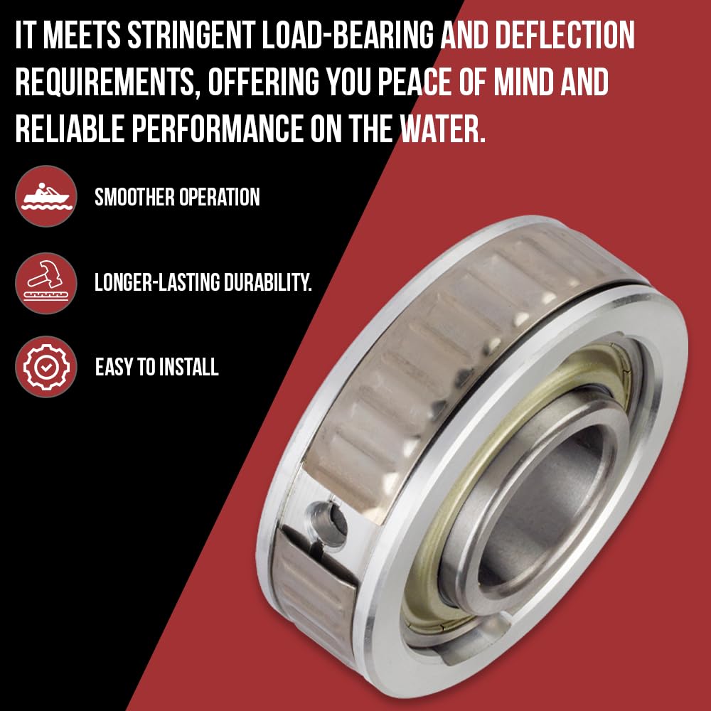 RPS bearing installed on sterndrive demonstrating restored drive alignment benefit