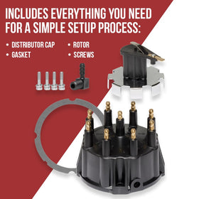 RPS distributor cap installed on Mercruiser distributor demonstrating correct fit benefit