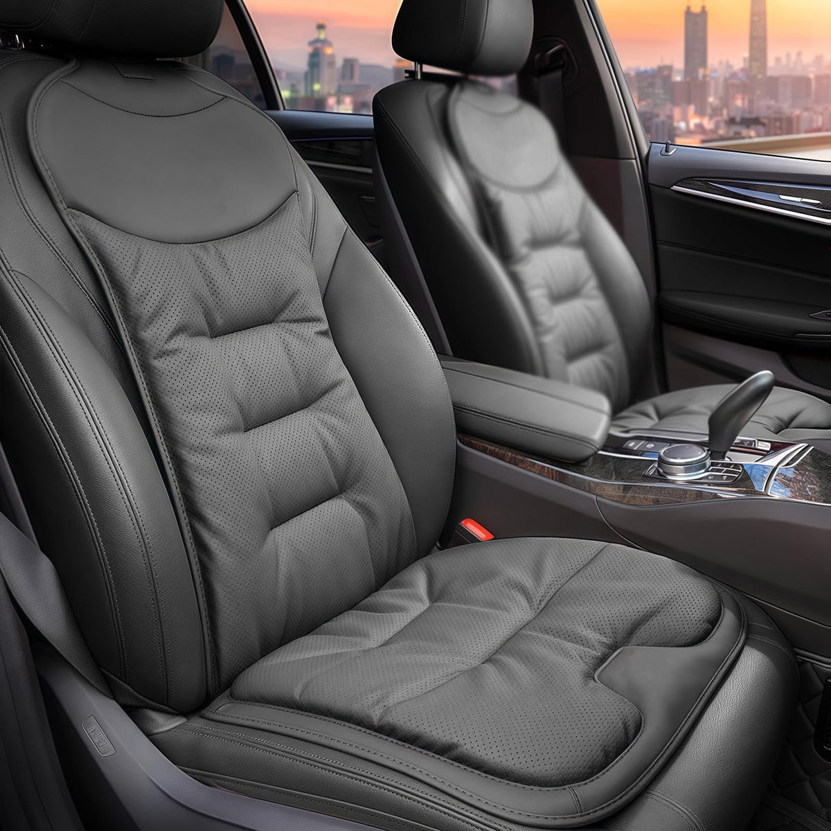 RPWCO front view seat cushion showing sleek PU Nappa finish and profile benefit