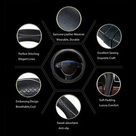 Rsept close-up microfiber texture with white line highlighting grip and premium feel