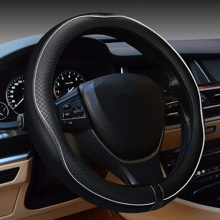 Rsept front view fully covered steering wheel showing clean sporty appearance and protection