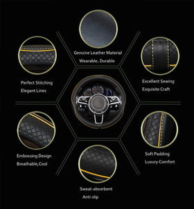 Rsept Gomass installed on steering wheel demonstrating secure fit and improved control
