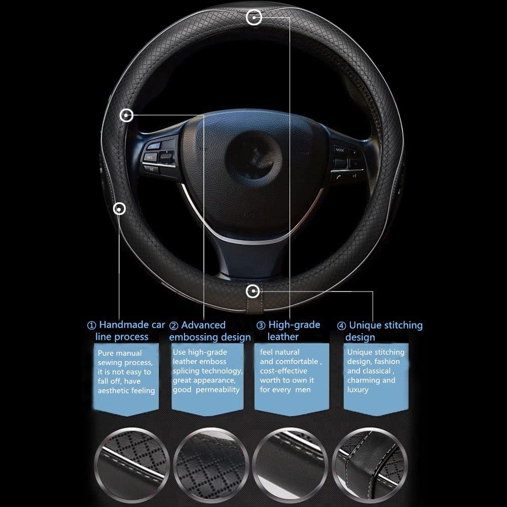 Rsept steering wheel cover in car demonstrating improved grip and daytime comfort