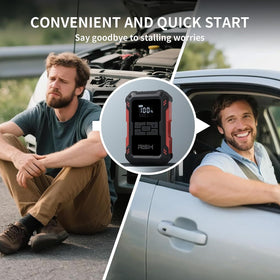 RSH inflating a car tire on roadside, providing quick pressure recovery benefit