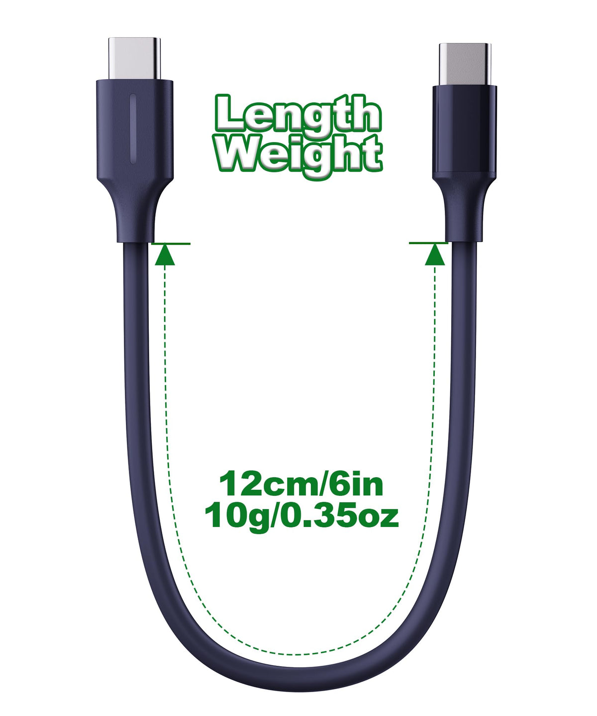 Rsizbahr cable next to credit card showing compact portable size