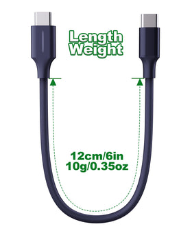 Rsizbahr cable next to credit card showing compact portable size