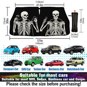 RSWSMXD sunshade in parked car lifestyle scene keeping interior cool and stylish