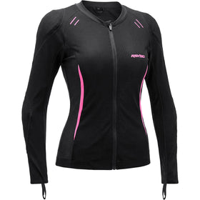 RSYSO front view of women's mesh jacket showing breathable fit and protection