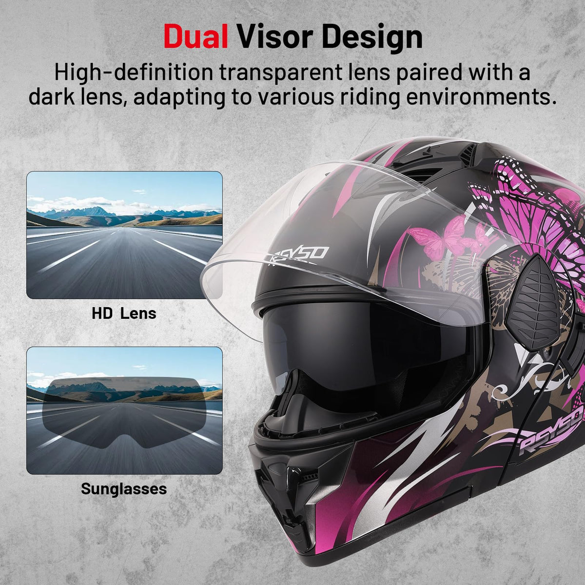 RSYSO helmet chin bar flipped up illustrating modular convenience and quick access