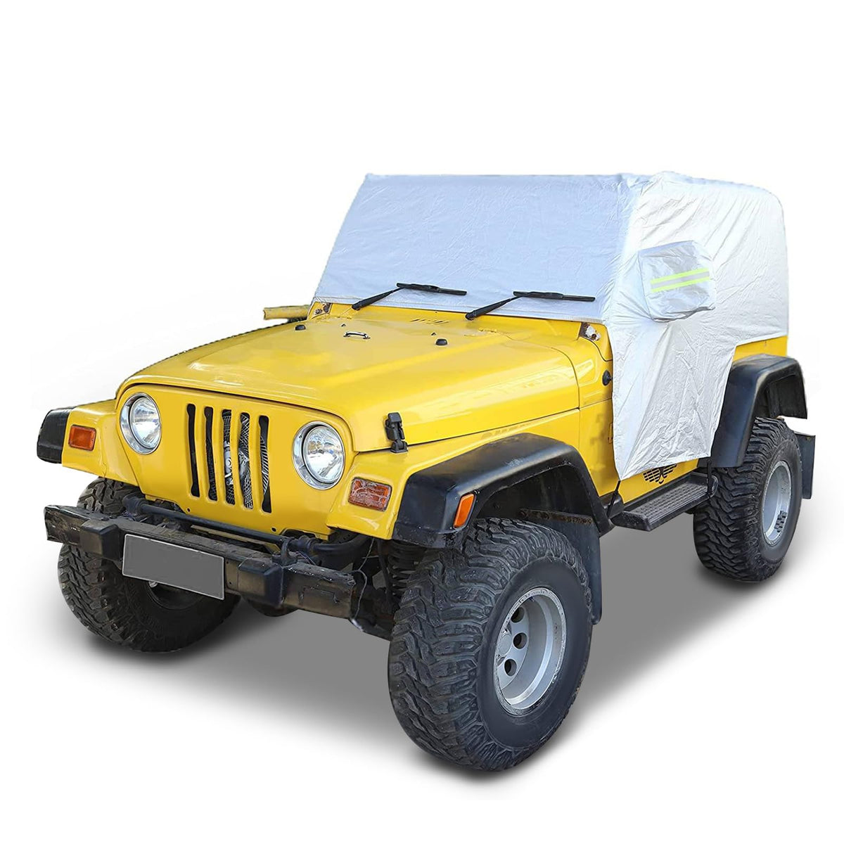 RT-TCZ front profile on Jeep Wrangler TJ showing full weather protection