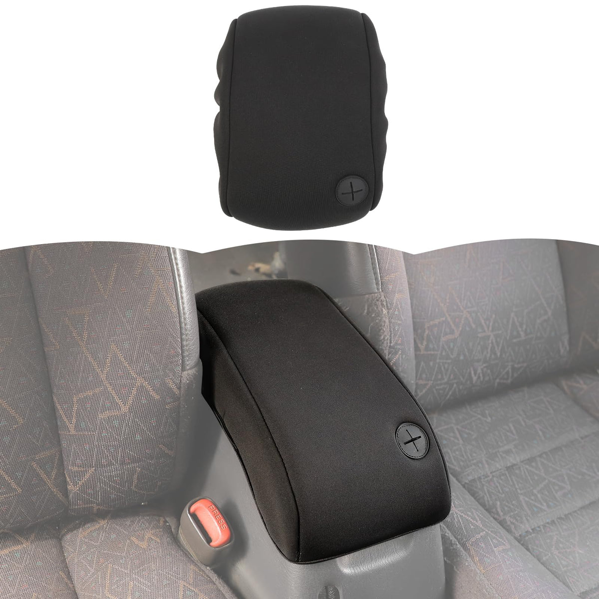 RT-TCZ front view of armrest cover showing neat fit and improved look