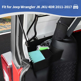 RT-TCZ installed in right wheel well holding items showing organized cargo benefit