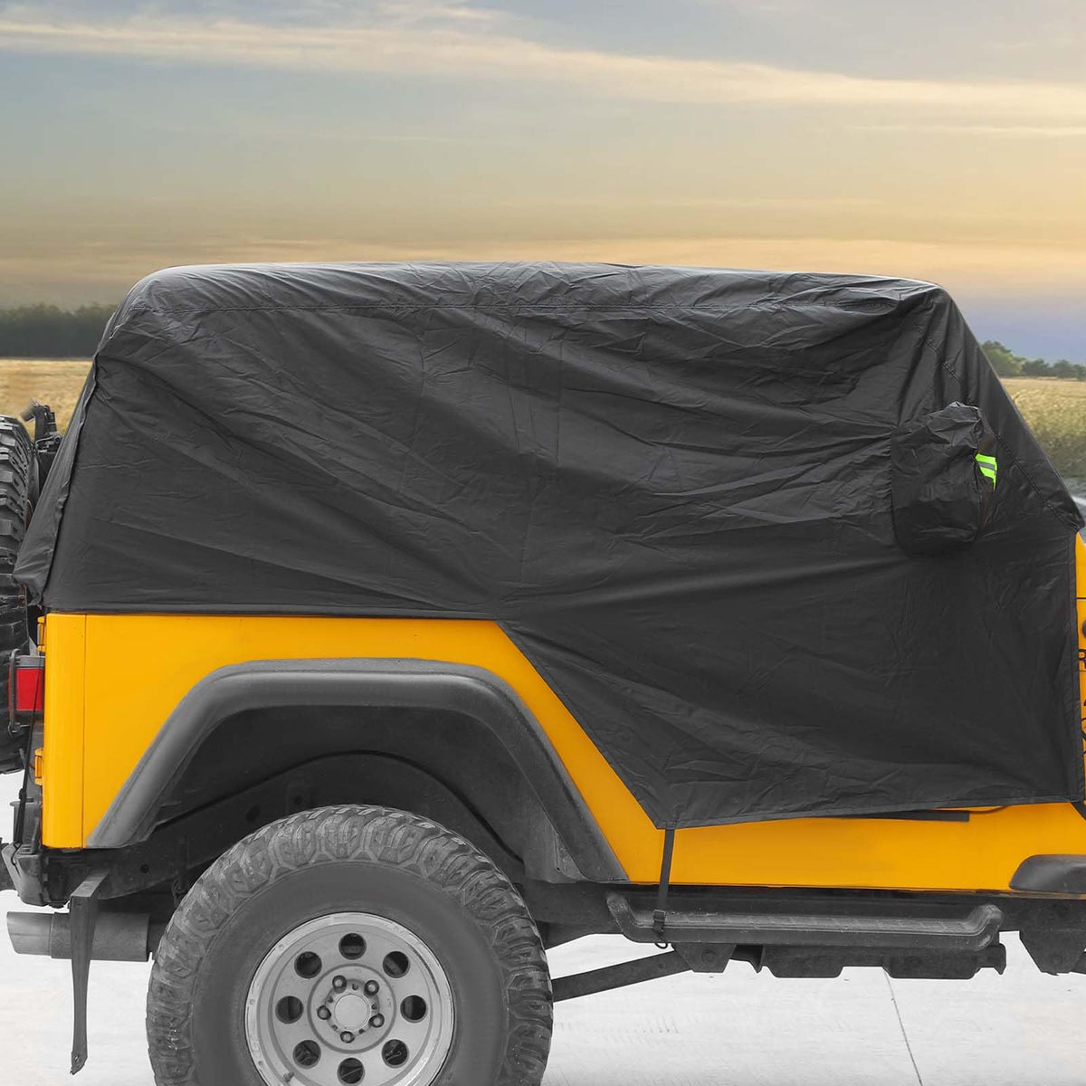 RT-TCZ reflective silver coating reducing sun heat on hood