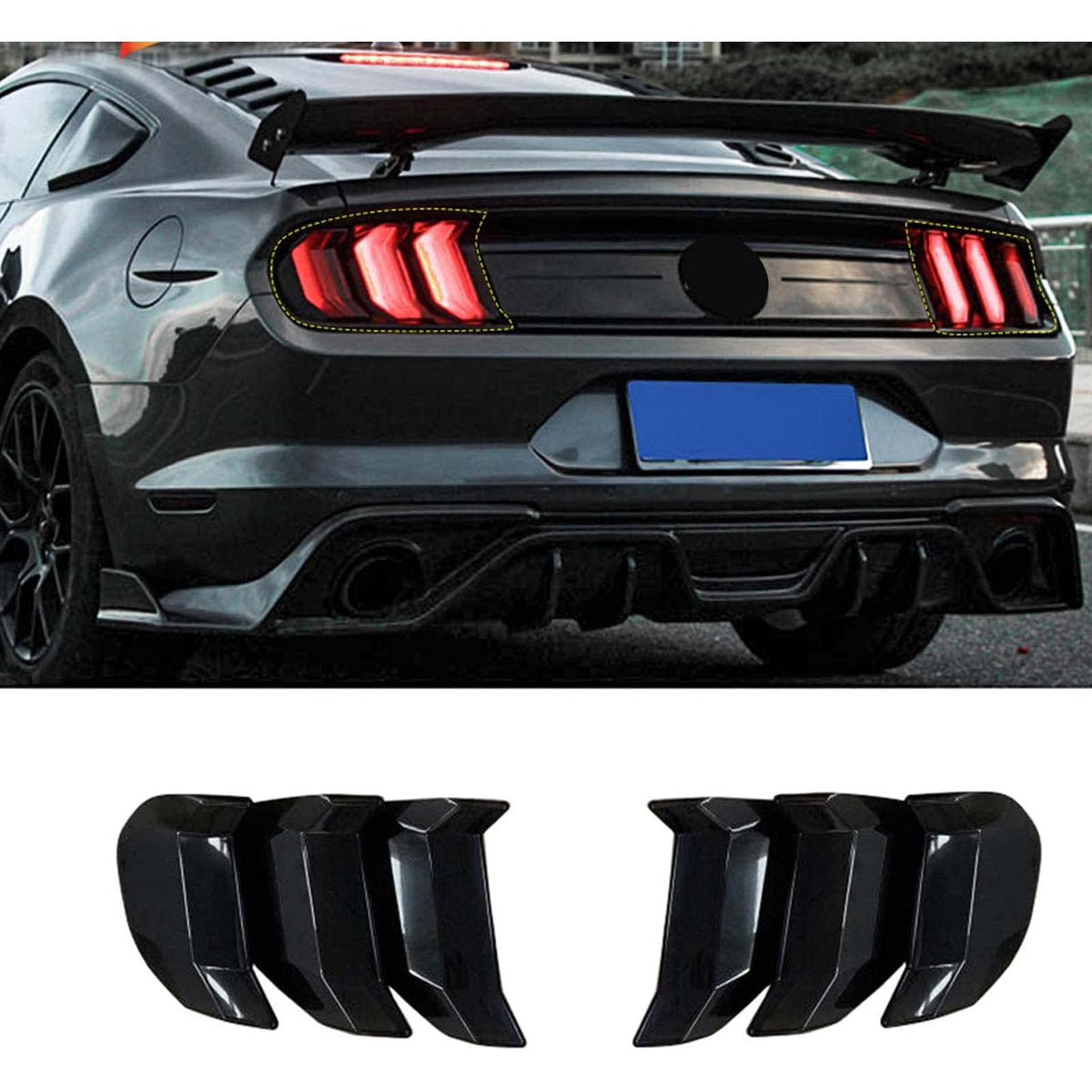 RT-TCZ front view of smoked tail light bezel showing aggressive styling benefit