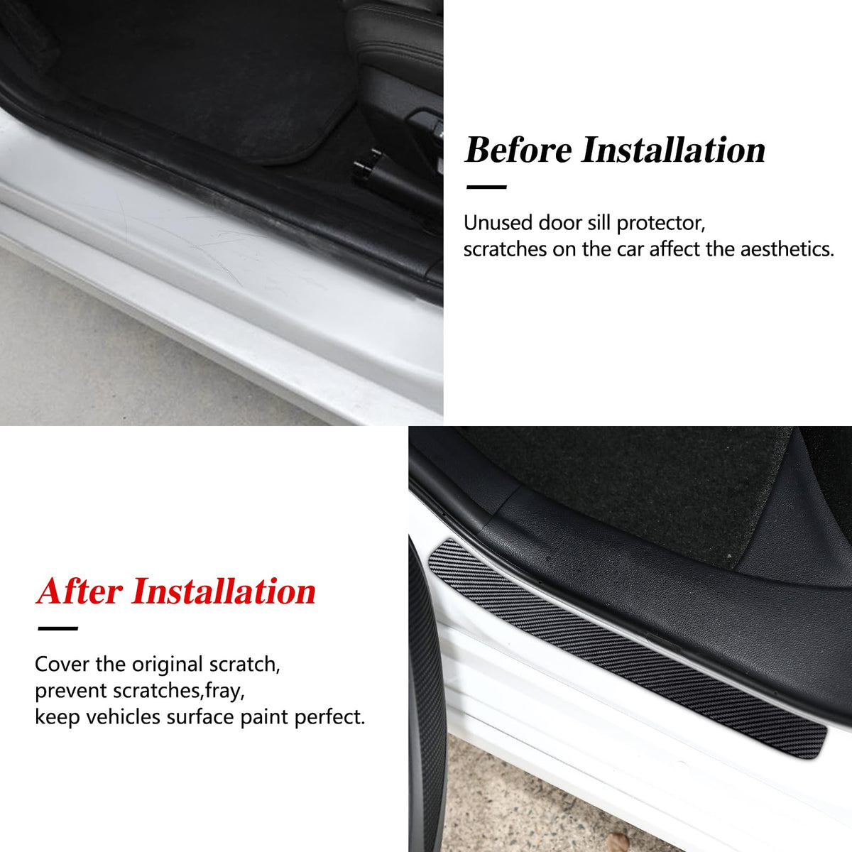Ruautumn close-up carbon fiber texture revealing anti-slip surface and scratch concealment
