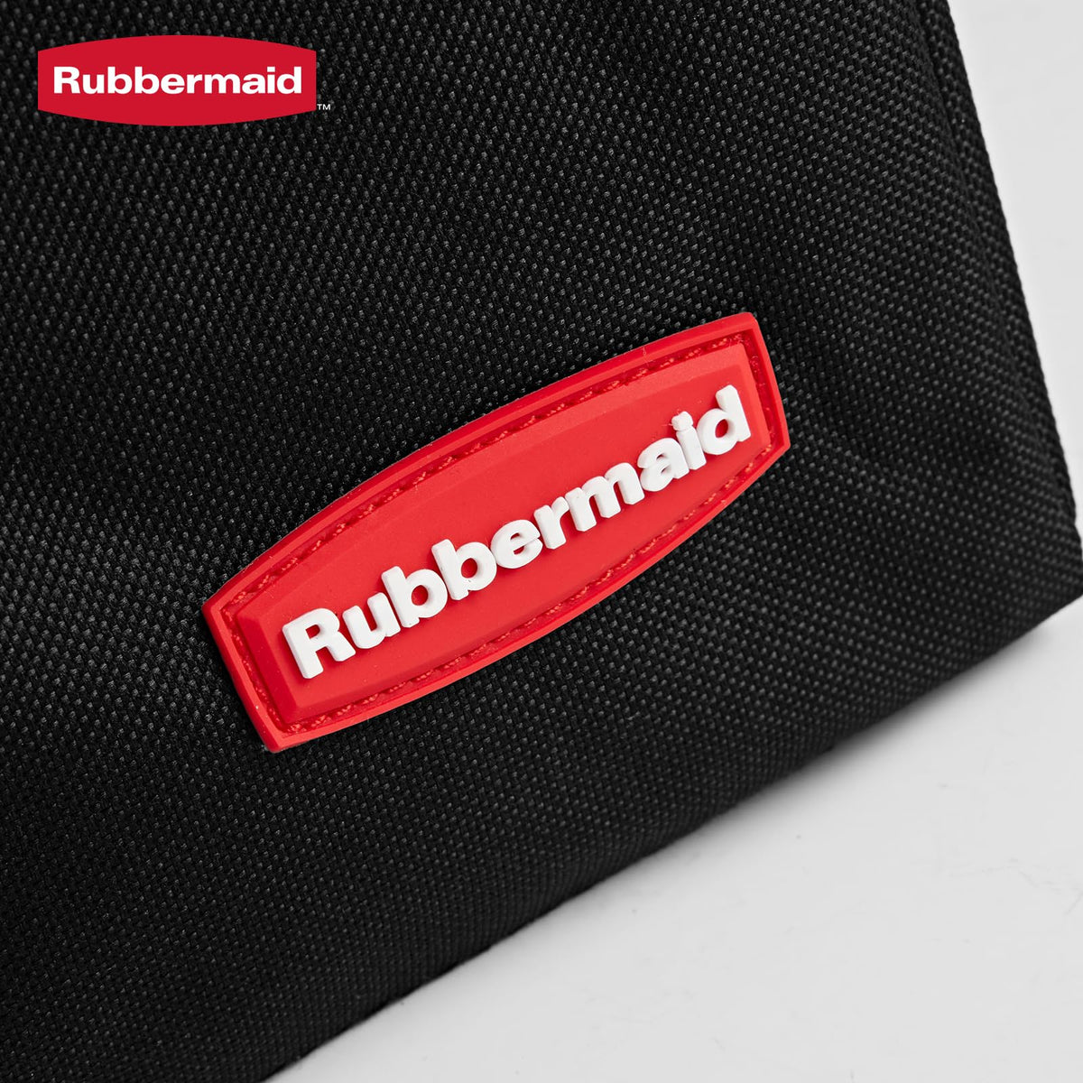 Rubbermaid mesh pocket and zip cover detail for quick access and secure closure benefit