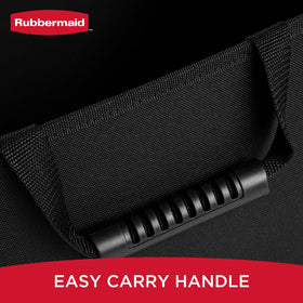 Rubbermaid next to a water bottle showing scale and compartment sizes for practical packing
