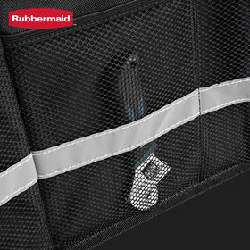 Rubbermaid next to water bottle showing size and portability for quick trips