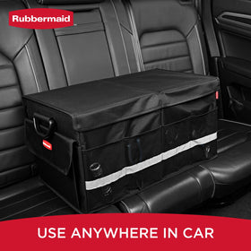 Rubbermaid top closed cover detail preventing spills and securing cargo