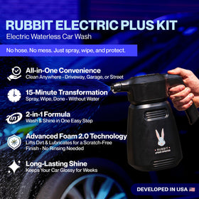 Rubbit Foam 2.0 bottle label displayed to highlight concentrated cleaning power
