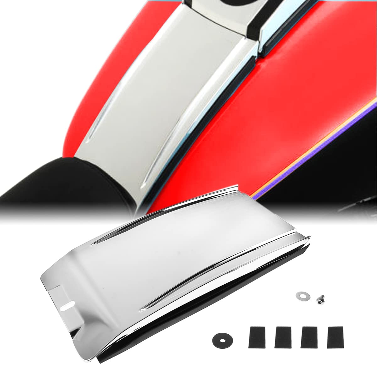 Rudyness front view of lower dash extension showing chrome finish and improved styling