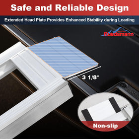 Ruedamann folded compact ramp demonstrating easy storage and transport