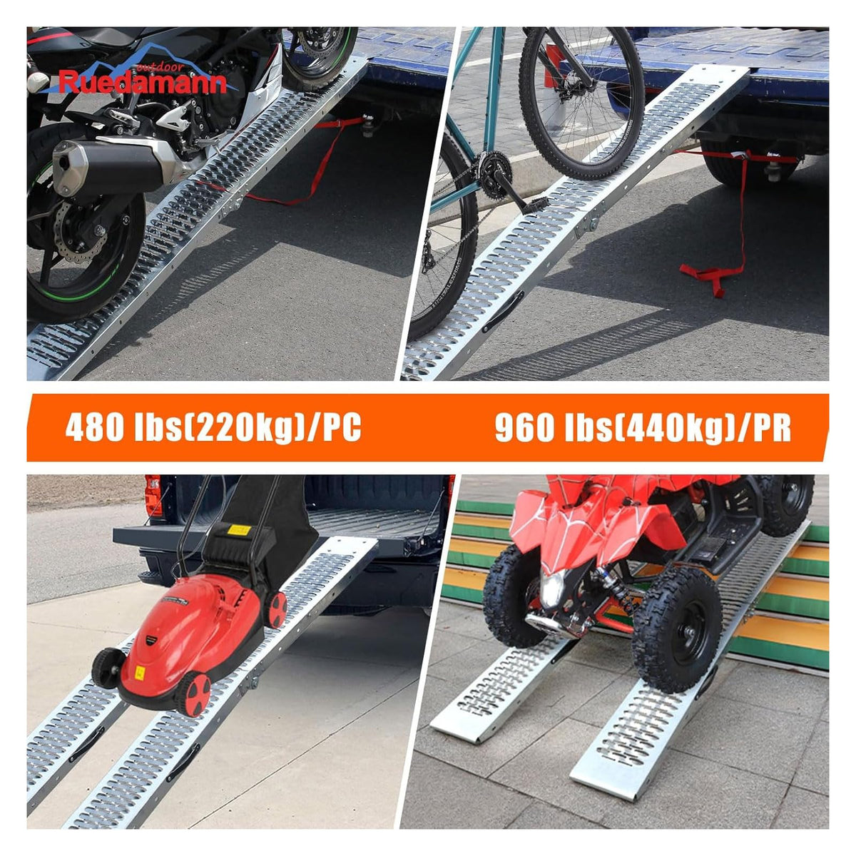 Ruedamann ramp beside measuring ruler showing folded and unfolded scale