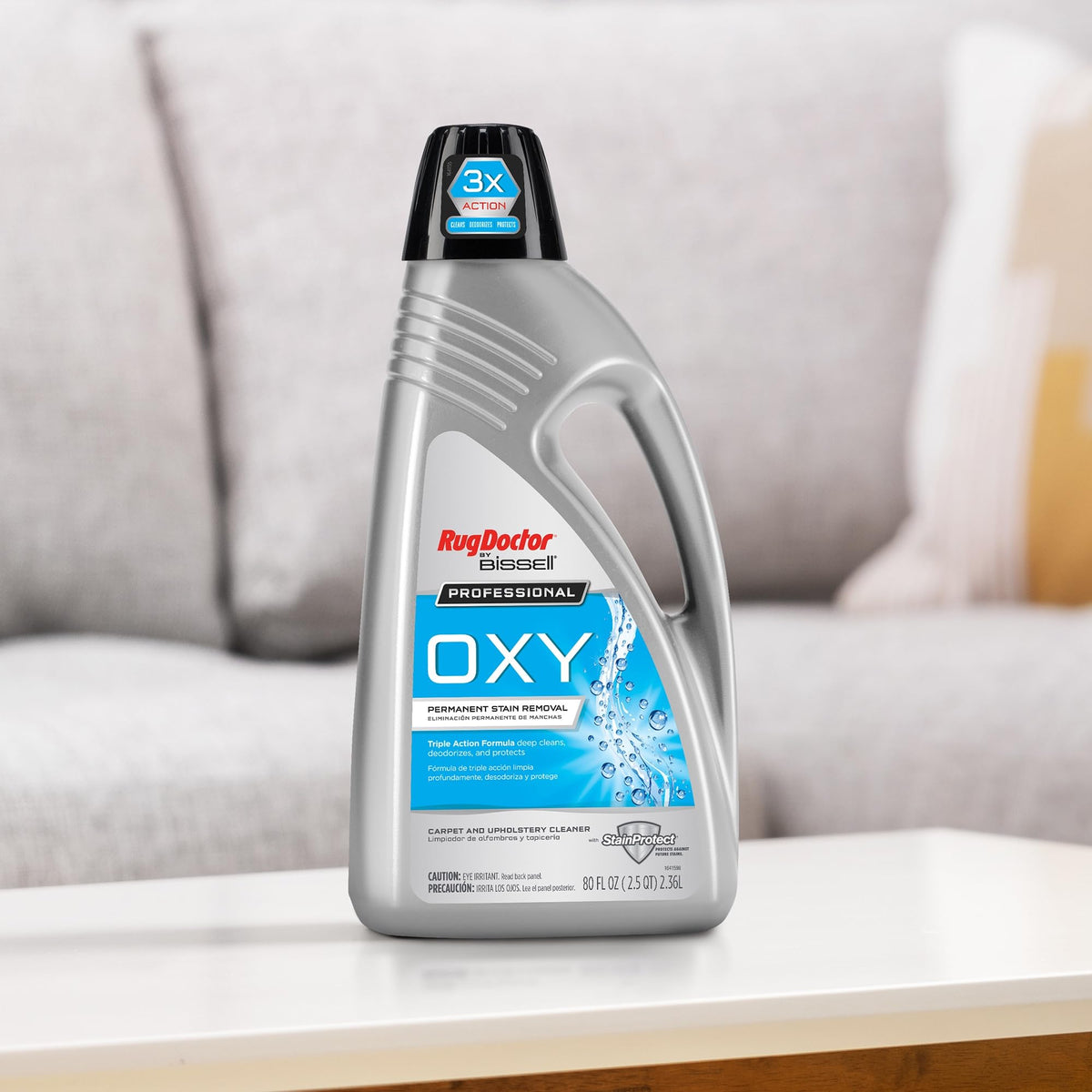 Rug Doctor by BISSELL side-by-side before and after stain removal