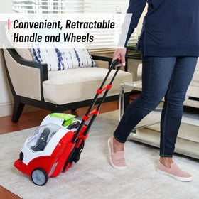 Rug Doctor open dual-tank system displaying separate clean and dirty water for hygienic cleaning