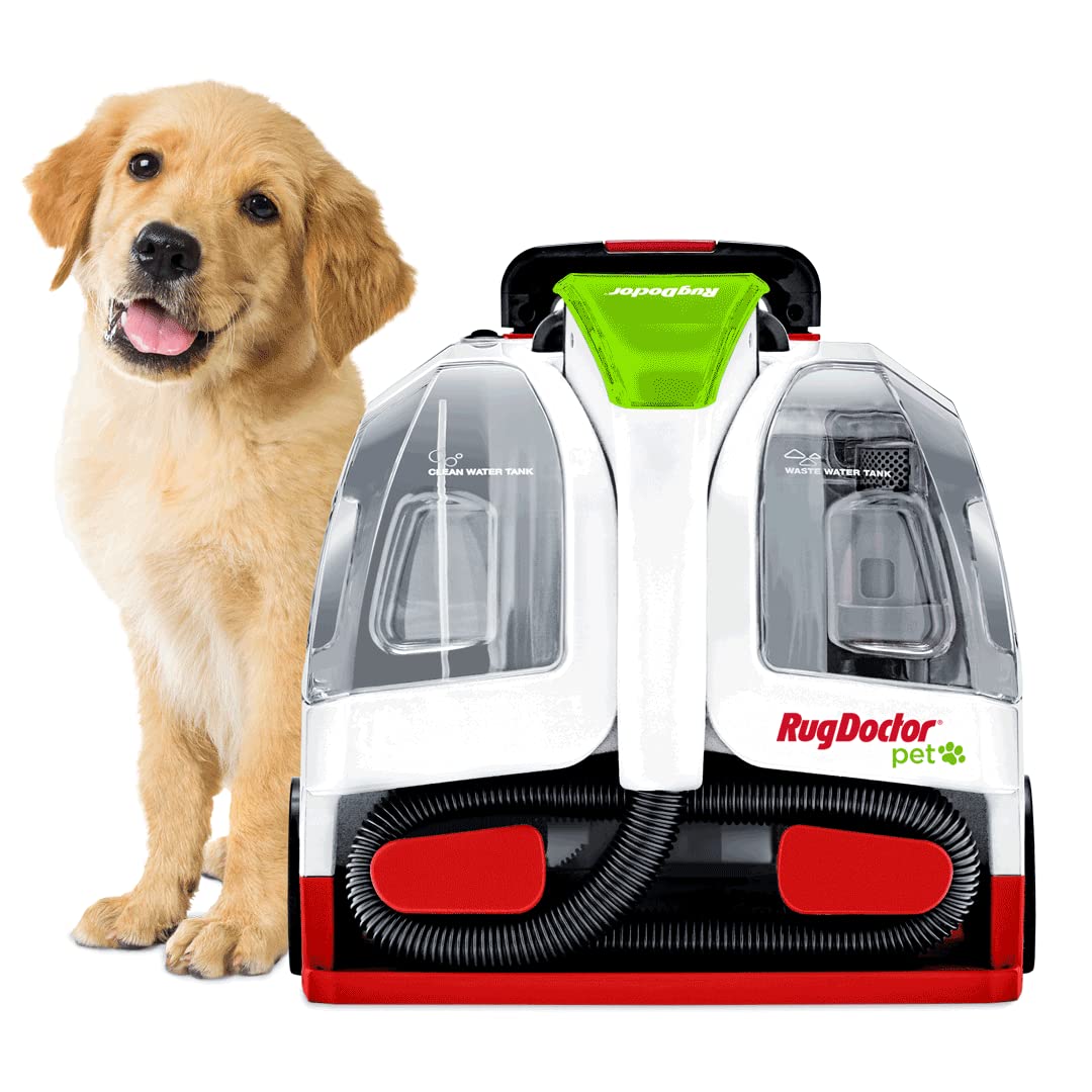 Rug Doctor front view of portable pet spot cleaner showing compact design and power