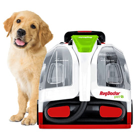 Rug Doctor front view of portable pet spot cleaner showing compact design and power