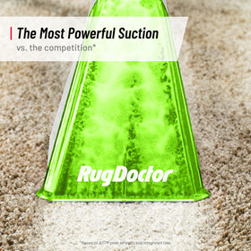 Rug Doctor close-up of dual-action pet tool bristles removing hair and stains