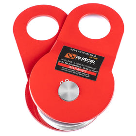 RUGCEL WINCH front pulley view showing solid build and safe guidance