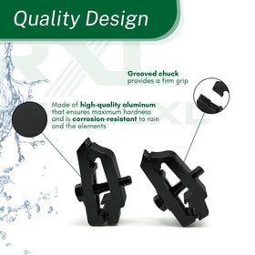 RuggedXL clamp black finish texture highlighting corrosion resistance