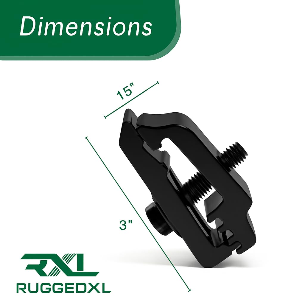 RuggedXL clamp close-up detail displaying aluminum construction strength