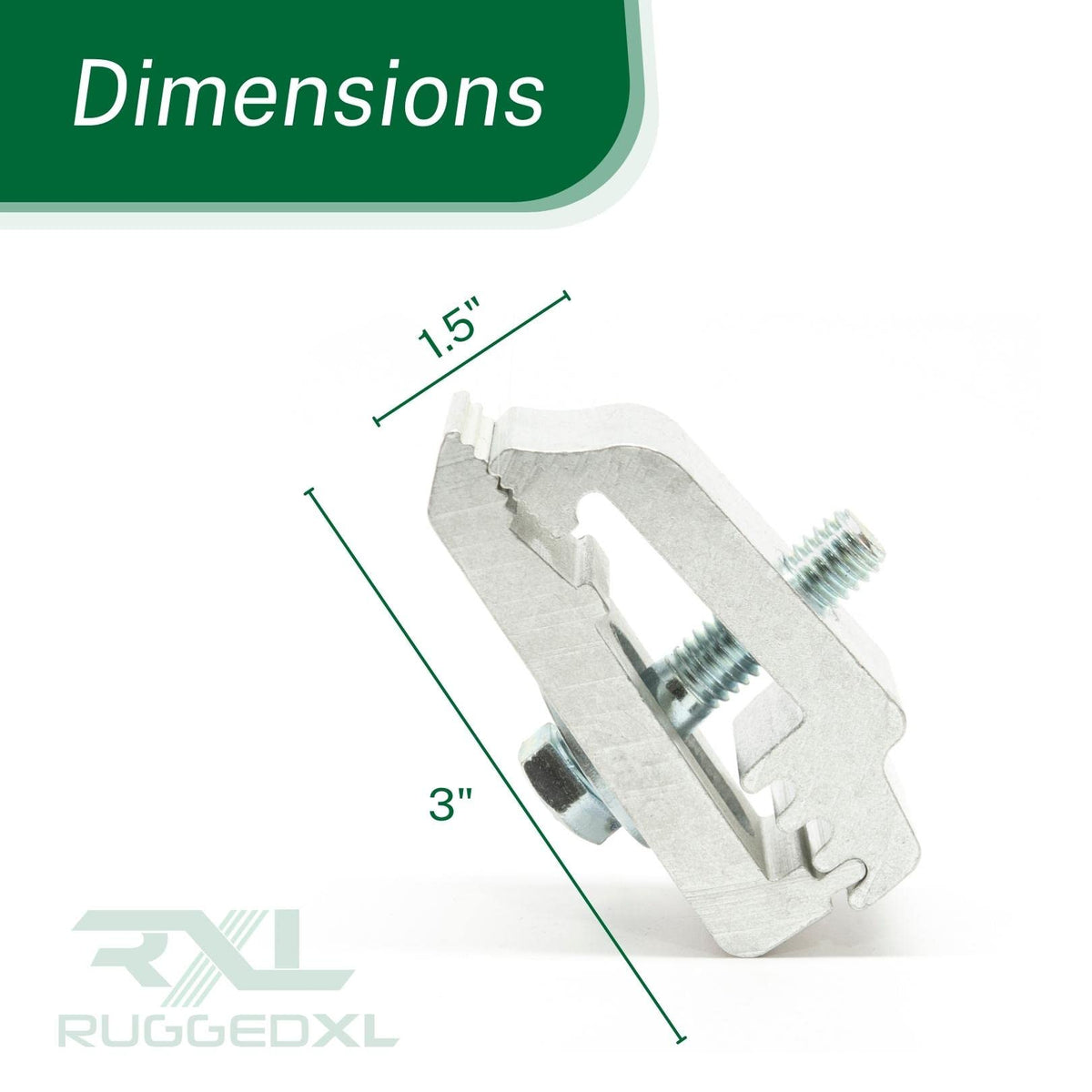 RuggedXL close-up of threaded bolt and grip delivering reliable tightening benefit