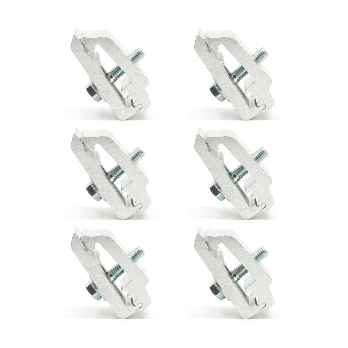 RuggedXL front view of clamp set showing compact profile and secure fit benefit