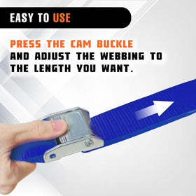 RUGOACE tie down straps folded in mesh bag for compact organized storage