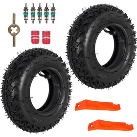 RUHUO front view of two 200x50 tires showing packaging and rugged grip