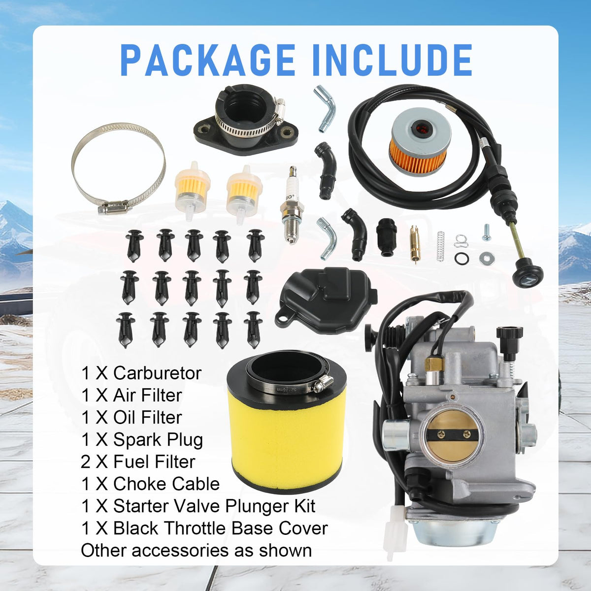 RUIANOMG air filter and fuel filters shown for improved engine protection