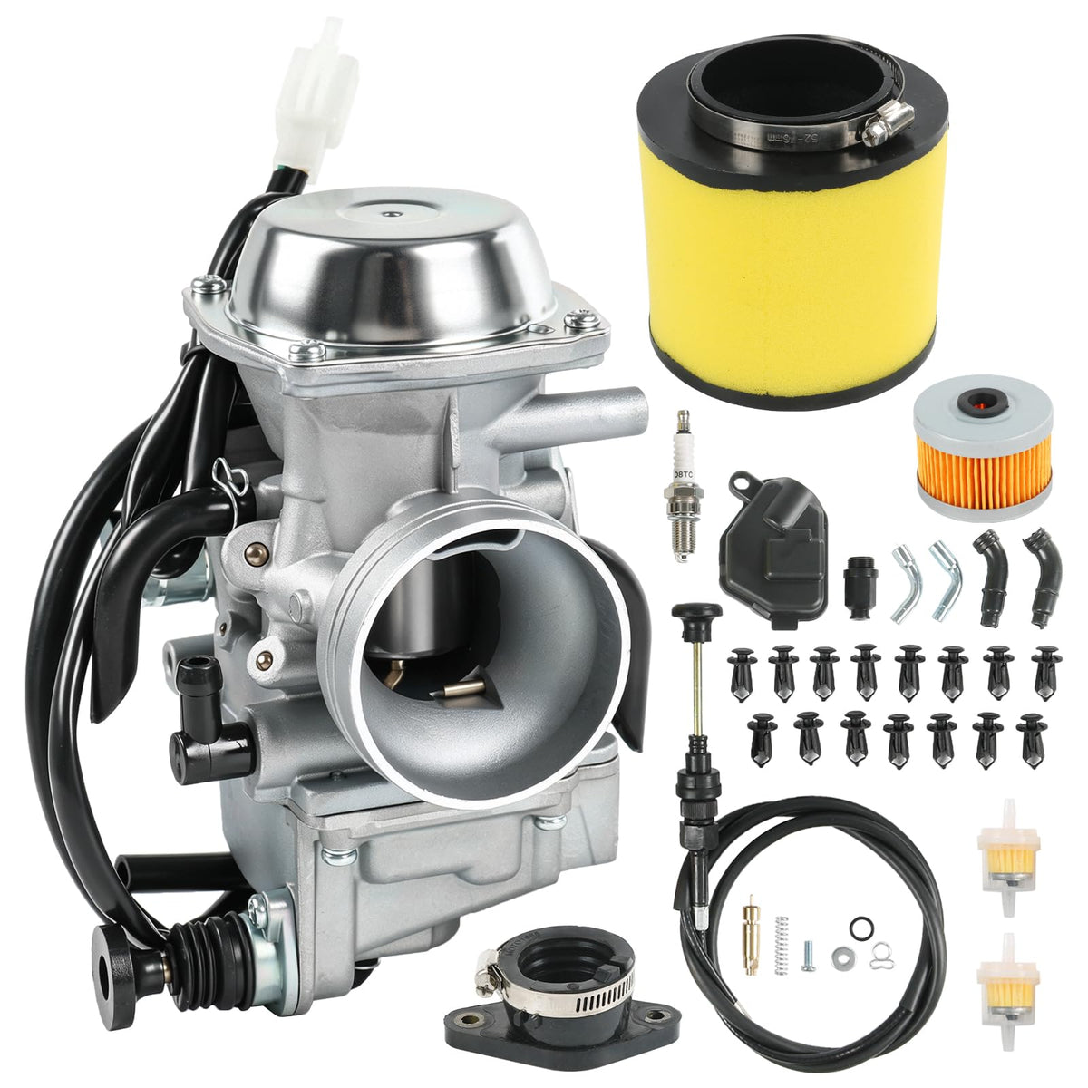 RUIANOMG carburetor front view showing mounting and fitment benefit