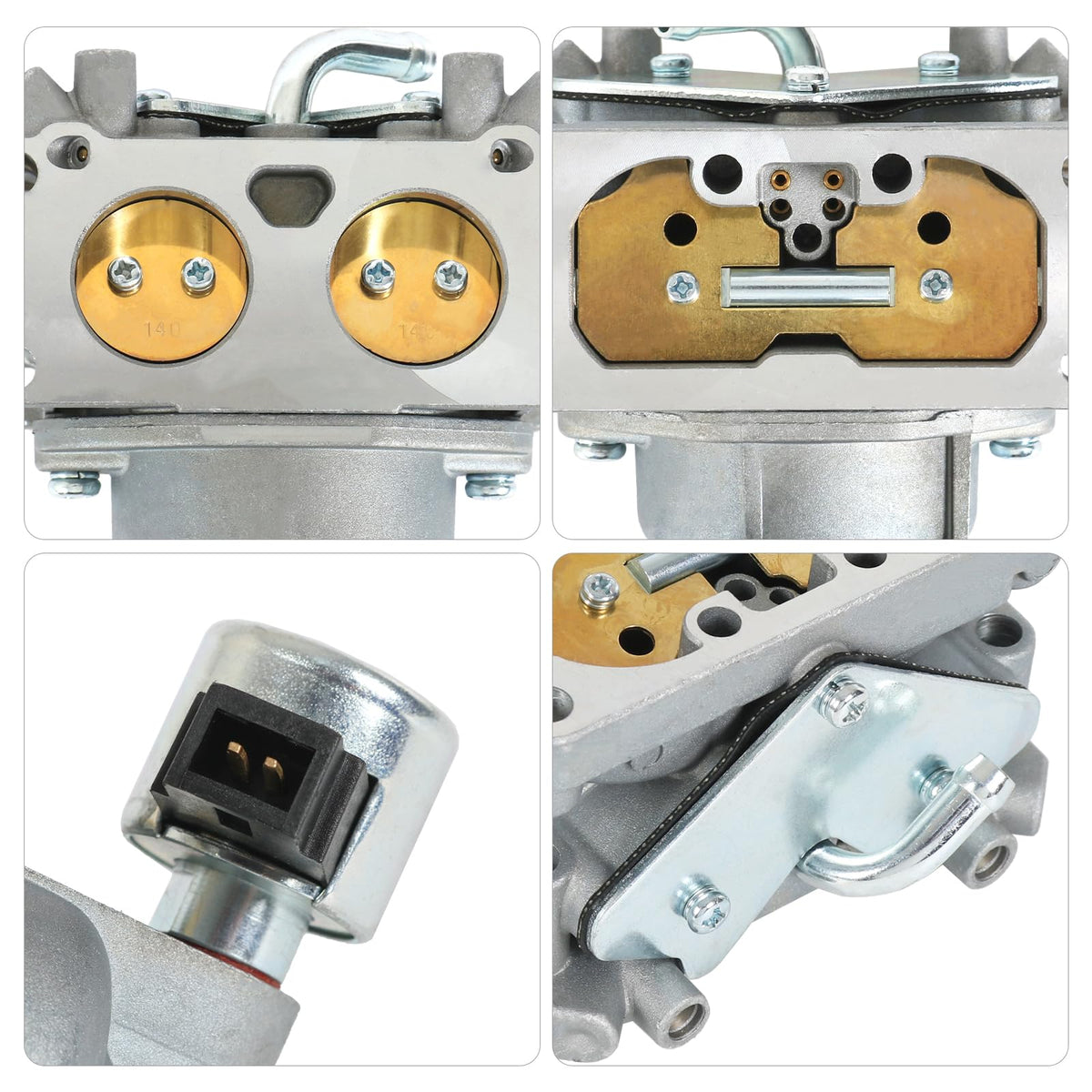 RUIANOMG carburetor installed on Kawasaki engine illustrating direct-fit convenience
