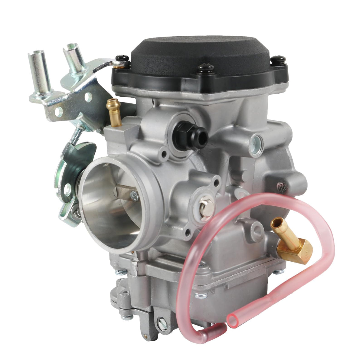 RUIANOMG carburetor next to ruler showing compact size and easy replacement