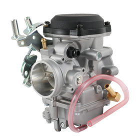 RUIANOMG carburetor next to ruler showing compact size and easy replacement