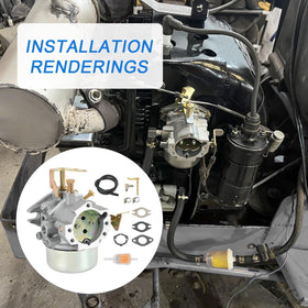 RUIANOMG carburetor next to ruler for size comparison to ease planning