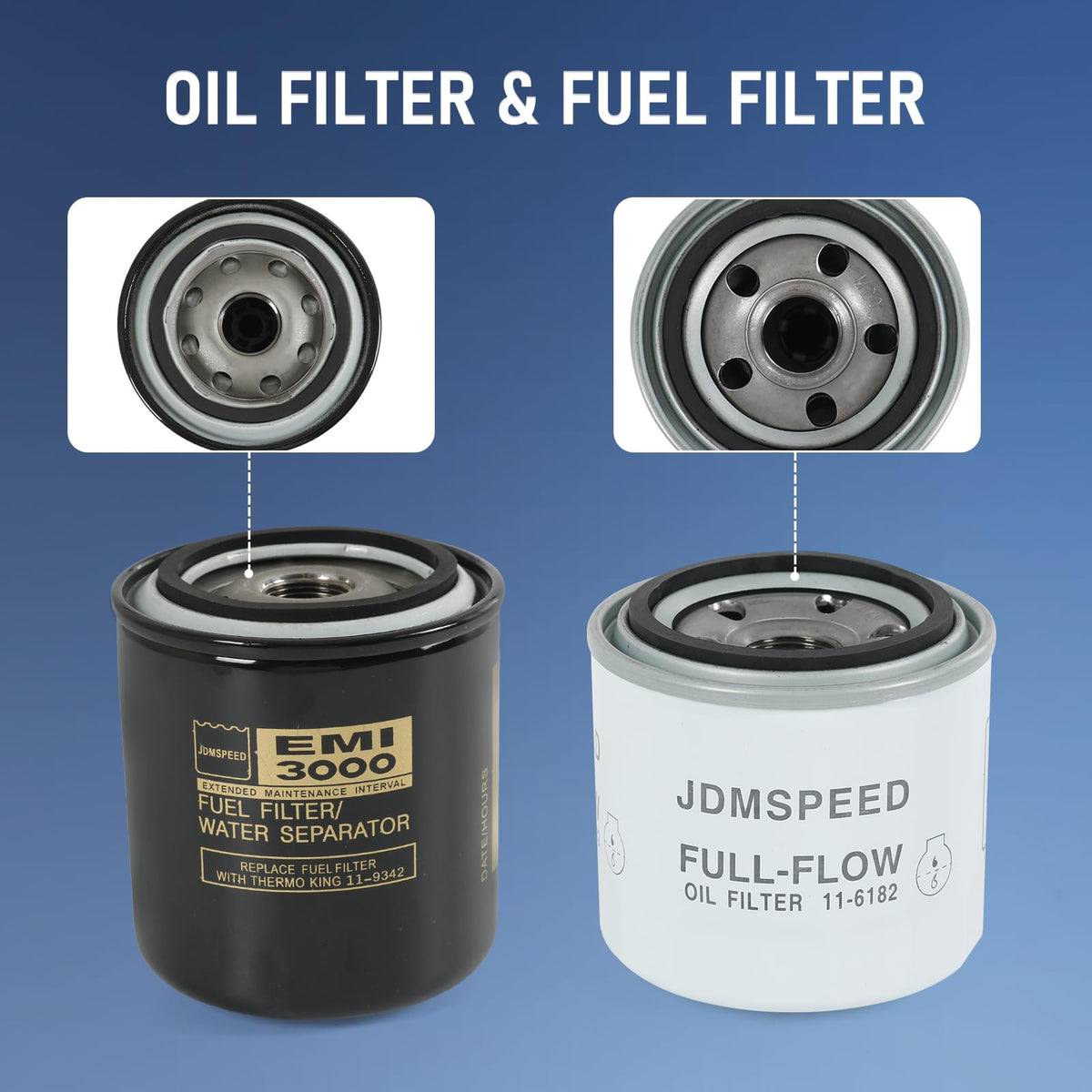 RUIANOMG filters installed on a Thermo King APU demonstrating ease of direct installation