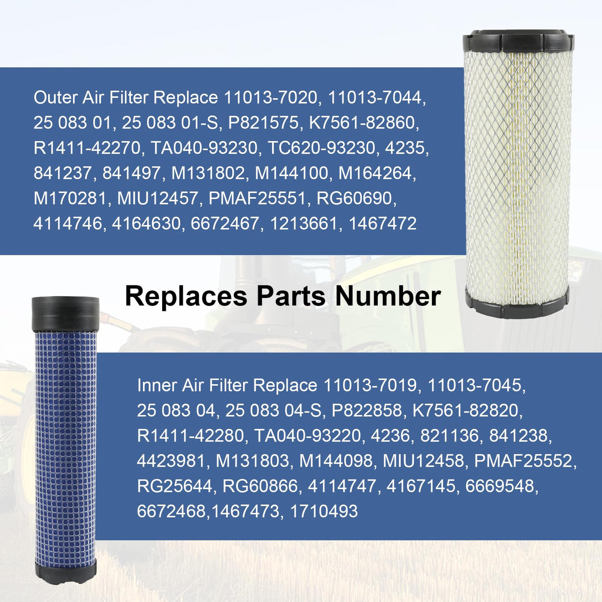 RUIANOMG inner filter side view demonstrating correct fit and seal