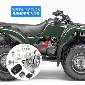 RUIANOMG carburetor installed on Kawasaki Prairie 360 for restored performance
